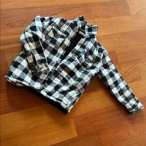 Tommy Bahama Plaid Jean Jacket in Black and White